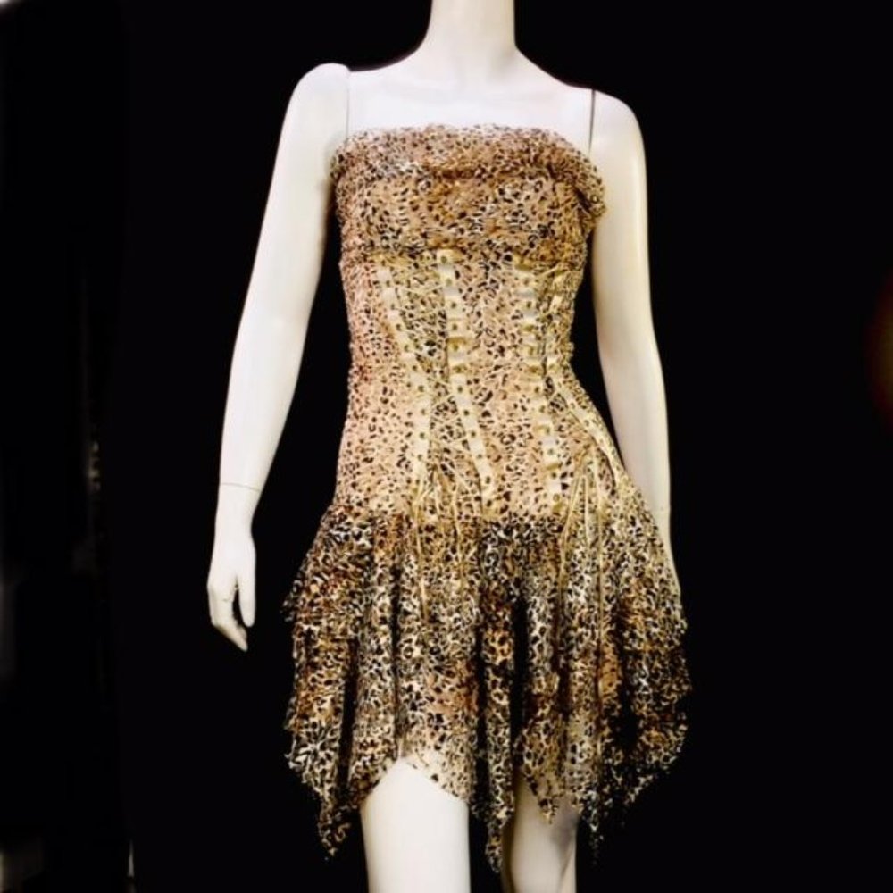 J'Adore Leopard Lace Sexy Mini Dress